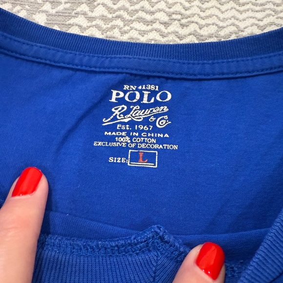 Polo by Ralph Lauren Men's Royal Blue Tee - Picture 3 of 4